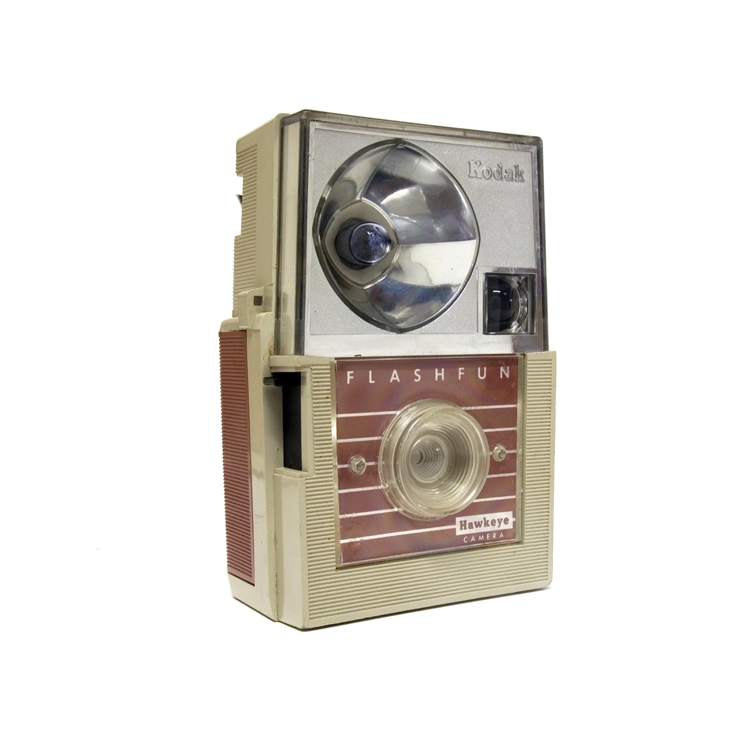 Cámara de baquelita Kodak FlashFun fabricada entre los años 1961-69.