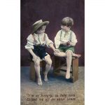 Postal fotográfica coloreada de principios siglo XX